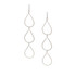 Hammered Geometric Minimalist Silver Plated Triple Teardrop Earrings, Handmade / GAE S B60-2