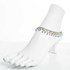 Dainty boho gypsy beach anklet with semi precious stones, Czech seed beads, bugle beads, handmade / ETA B20-M3