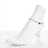 Dainty boho gypsy beach anklet with semi precious stones, Czech seed beads, bugle beads, handmade / ETA B8-M15