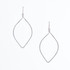 Hammered Geometric Minimalist Silver Lotus Petal Earrings, Handmade / GAE S B59-2