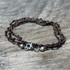 Braided Crochet Seed Bead Bohemian Necklace / Wrap Bracelet in Chestnut / GS112-89