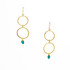 Hammered  Boho, Bohemian, Geometric Minimalist Gold Bohemian Earrings / GAE G B97-25