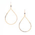 Hammered Bohemian, Gold, Tear Drop Gypsy Boho Earrings, Handmade / GAE G B72-14