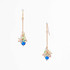 Handmade Celestial Crystal Wire-wrapped Gold-Plated Earrings / WFE B62-MWF8