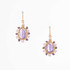 Handmade Celestial Crystal Wire-wrapped Gold-Plated Earrings / WFE B58-MWF3