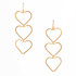 Handmade Hammered Gold plated Heart Drop Earrings / GAE G B739-1