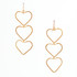 Handmade Hammered Gold plated Heart Drop Earrings / GAE G B739-1