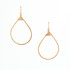 Hammered Gold Plated Teardrop Earrings  / GAE G B94-2
