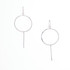 Hammered  Boho, Bohemian, Geometric Minimalist Silver Rectangle Seed Bead Bohemian Earrings / GAE S B11-2