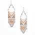 Handmade Southwest boho beaded earrings, Czech glass bead festival tribal bohemian beaded earrings / KPE B3-6