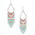 Handmade Southwest boho beaded earrings, Czech glass bead festival tribal bohemian beaded earrings / KPE B3-4
