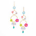 Hawaiian Flower Colorful Crystal Wire-wrapped Gold-Plated Earrings / HFE G B50-M1
