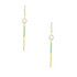 Hawaiian Flower Colorful Crystal Wire-wrapped Gold-Plated Earrings / HFE G B32-M1
