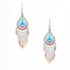 Handmade Boho Beaded Silk Thread Bohemian Mermaid Earrings / MRE B7-8RNW