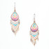 Handmade Boho Beaded  Silk Thread  Bohemian Mermaid Earrings  / MRE B7-6RNW