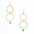 Hammered Gold-plated Hoop Drop Earrings / GAE G B98-25