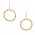 Golden Age hammered hoop beaded earrings / GAE G B778-M1