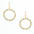 Golden Age hammered hoop beaded earrings  / GAE G B778-M1