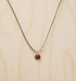 Bohemian Braided Crochet Cord Necklace with Garnet Gemstone / KRN G B13-2