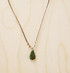 Bohemian Braided Crochet Cord Necklace with Chrysocolla Turquoise Gemstone / KRN G B14-9