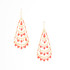 Handmade Bohemian Beaded Gold Plated Chandelier Earrings / CAE G B8-2