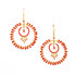 Handmade Bohemian Beaded Gold Plated Cleopatra Earrings / CLE G B75-2