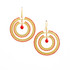 Handmade Bohemian Beaded Gold Plated Chandelier Earrings / CLE G B78-2
