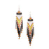 Handmade Southwest boho beaded earrings, Czech glass bead festival tribal bohemian beaded earrings / KPE B219-M28