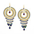 Handmade Bohemian Beaded Gold Plated Cleopatra Earrings / CLE G B88-13