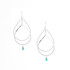 Hammered  Bohemian, Silver, Beaded, Gypsy Boho Earrings, Handmade / GAE S B131-1