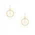 Hammered , Bohemian,  Gold Peace Sign hoops / GAE G B6-1