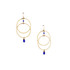 Hammered  Boho, Bohemian,  Gold, Beaded, Wire Wrapped Gypsy Boho Earrings, Handmade / GAE G B122-21