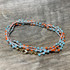 Braided Crochet Seed Bead Bohemian Necklace / Wrap Bracelet  / GG129-2