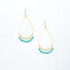 Hammered  Boho, Bohemian,  Gold, Beaded, Wire Wrapped Gypsy Boho Earrings, Handmade / GAE G B694-1