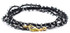 Dainty Boho Crochet Czech Seed Bead Silk Thread Necklace / Wrap Bracelet in Clear Black / GG102-32