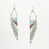 Handmade Southwest boho beaded earrings, Czech glass bead festival tribal bohemian beaded earrings / KPE B6-2
