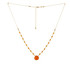 Gold-filled Chain Necklace with Carnelian Pendant / BNN G B3-11