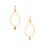 Hammered, Bohemian, Gold-plated, Beaded, Wire Wrapped Gypsy Boho Earrings, Handmade / GAE G B133-136