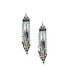 Handmade Southwest boho beaded earrings, Czech glass bead festival tribal bohemian beaded earrings / KPE B215-M15