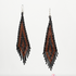Handmade American South earrings, Czech glass bead festival tribal bohemian beaded earrings / KPE B163-62