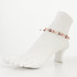Handmade flower beaded gypsy beach anklet with Czech beads / WFA B1-2