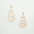 Handmade Bohemian Beaded Gold Plated Chandelier Earrings / CAE G B8-3