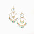 Handmade Bohemian Beaded Gold Plated Cleopatra Earrings / CLE G B59-M16
