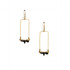 Hammered  Boho, Bohemian, Geometric Minimalist Gold Bohemian Earrings / GAE G B267-S1