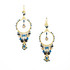 Handmade Bohemian Beaded Gold Plated Chandelier Earrings / CAE G B20-M33