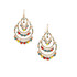 Handmade Bohemian Beaded Gold Plated Chandelier Earrings / CAE G B46-M36