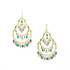 Handmade Bohemian Beaded Gold Plated Chandelier Earrings / CAE G B46-M16