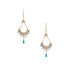 Handmade Bohemian Beaded Gold Plated Chandelier Earrings / CAE G B105-M105