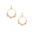 Handmade Hammered Gold-plated Wire Wrapped Boho Earrings / GAE G B213-2