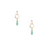 (Medium) Hammered Geometric Minimalist Gold Plated Earrings, Handmade / GAE G B791-4